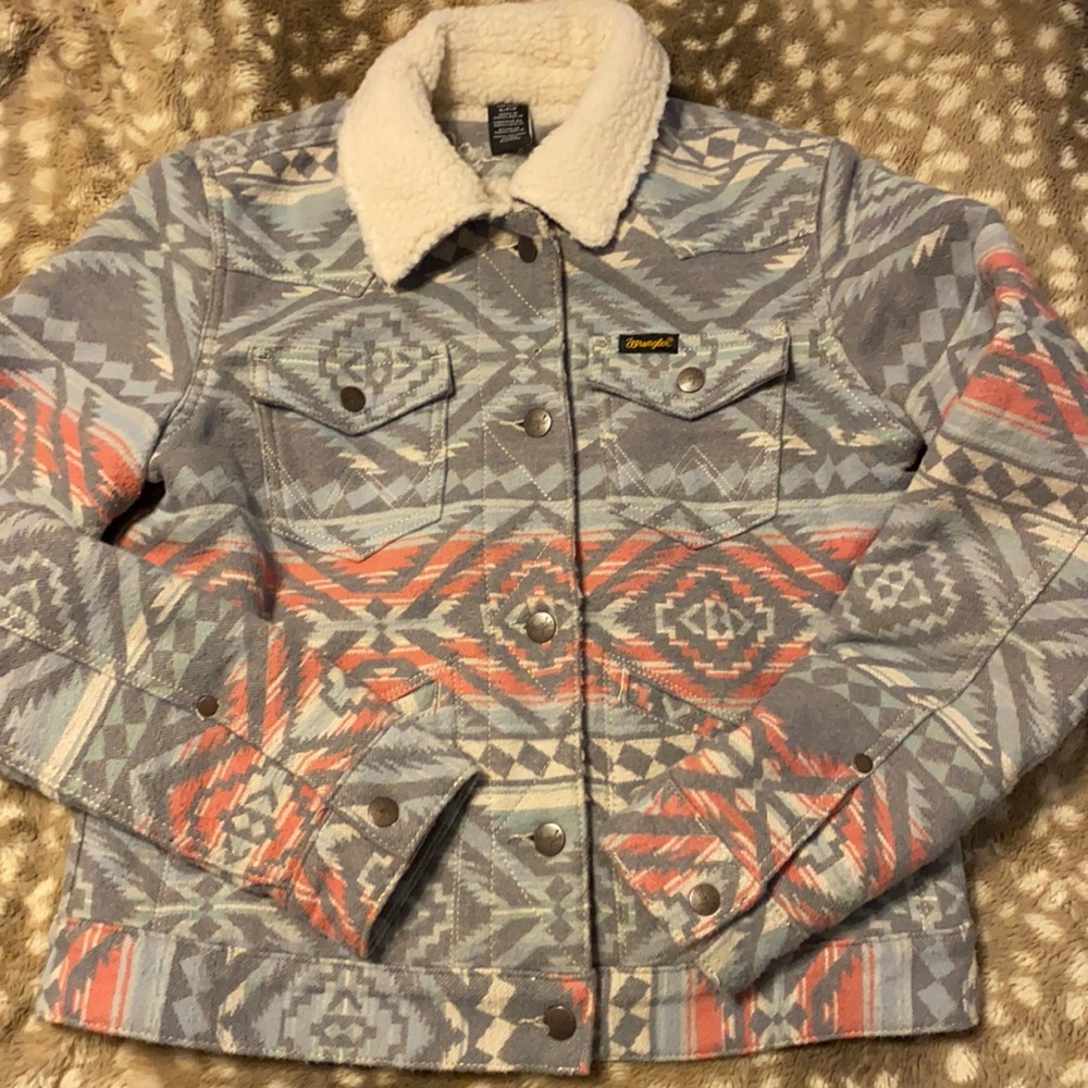 Wrangler Retro Womens Aztec Sherpa Jacket